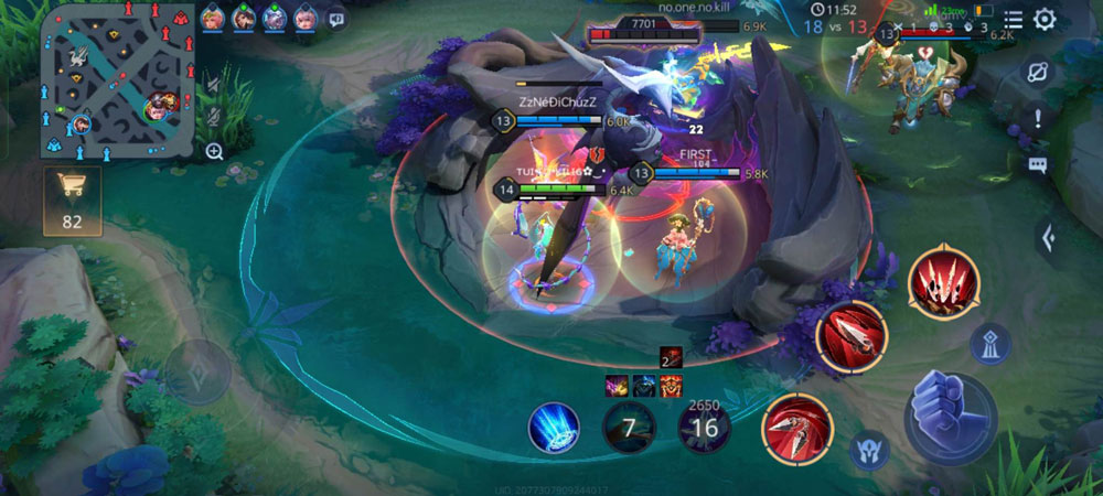 Các yếu tố hiển thị trên bản đồ mini